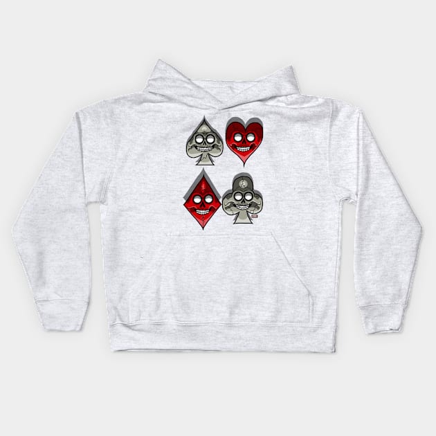 Skull Deck Kids Hoodie by AJH designs UK